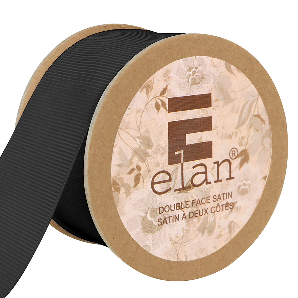 ELAN Grosgrain Ribbon 36mm x 5m - Black