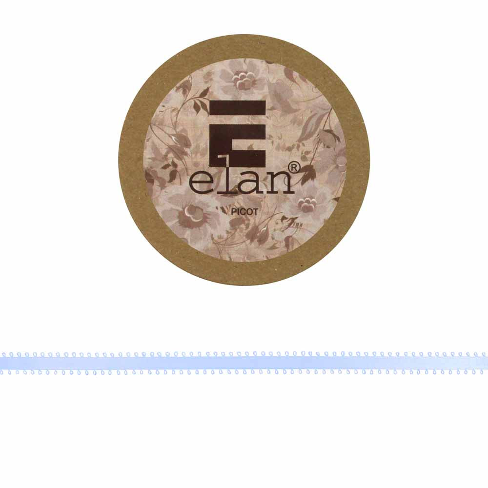 ELAN Picot Trim Ribbon 6mm x 5m - Sky Blue