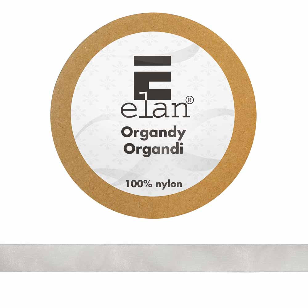 ELAN Organdy Ribbon 18mm x 5m - Silver