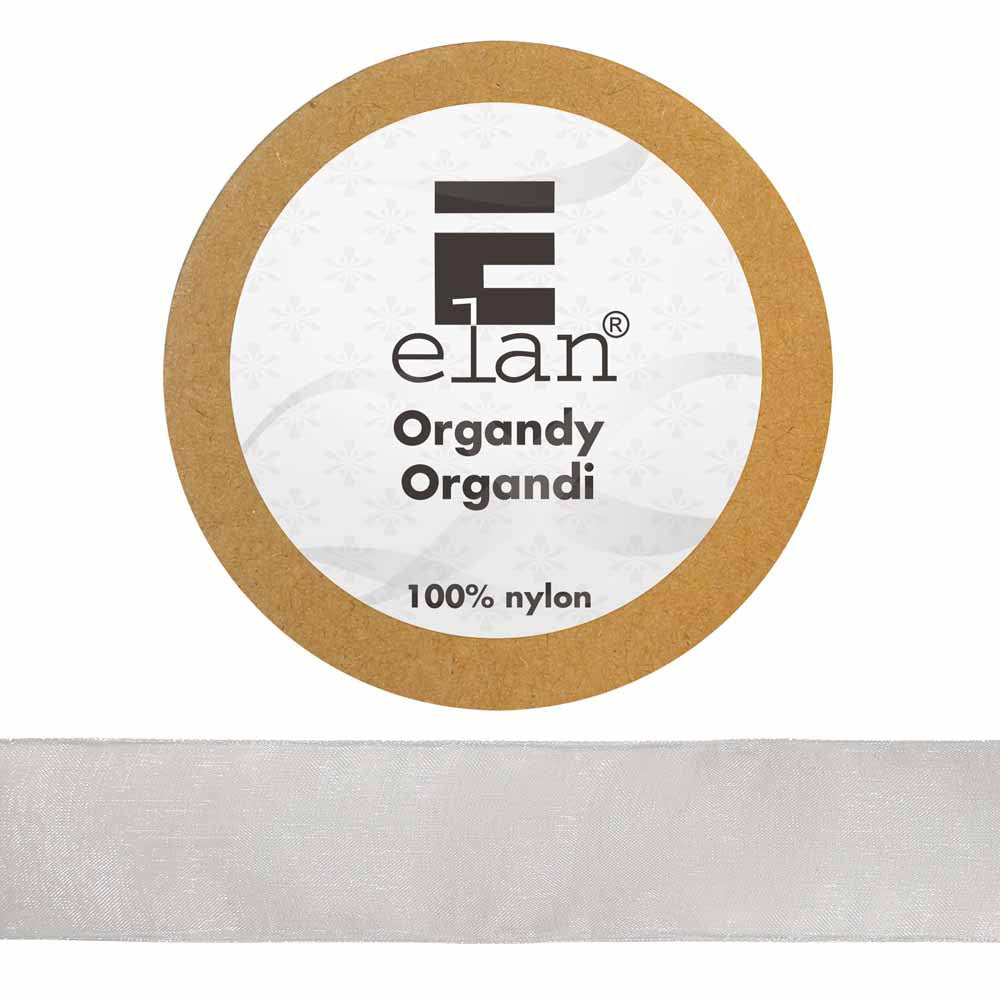 ELAN Organdy Ribbon 38mm x 5m - Silver