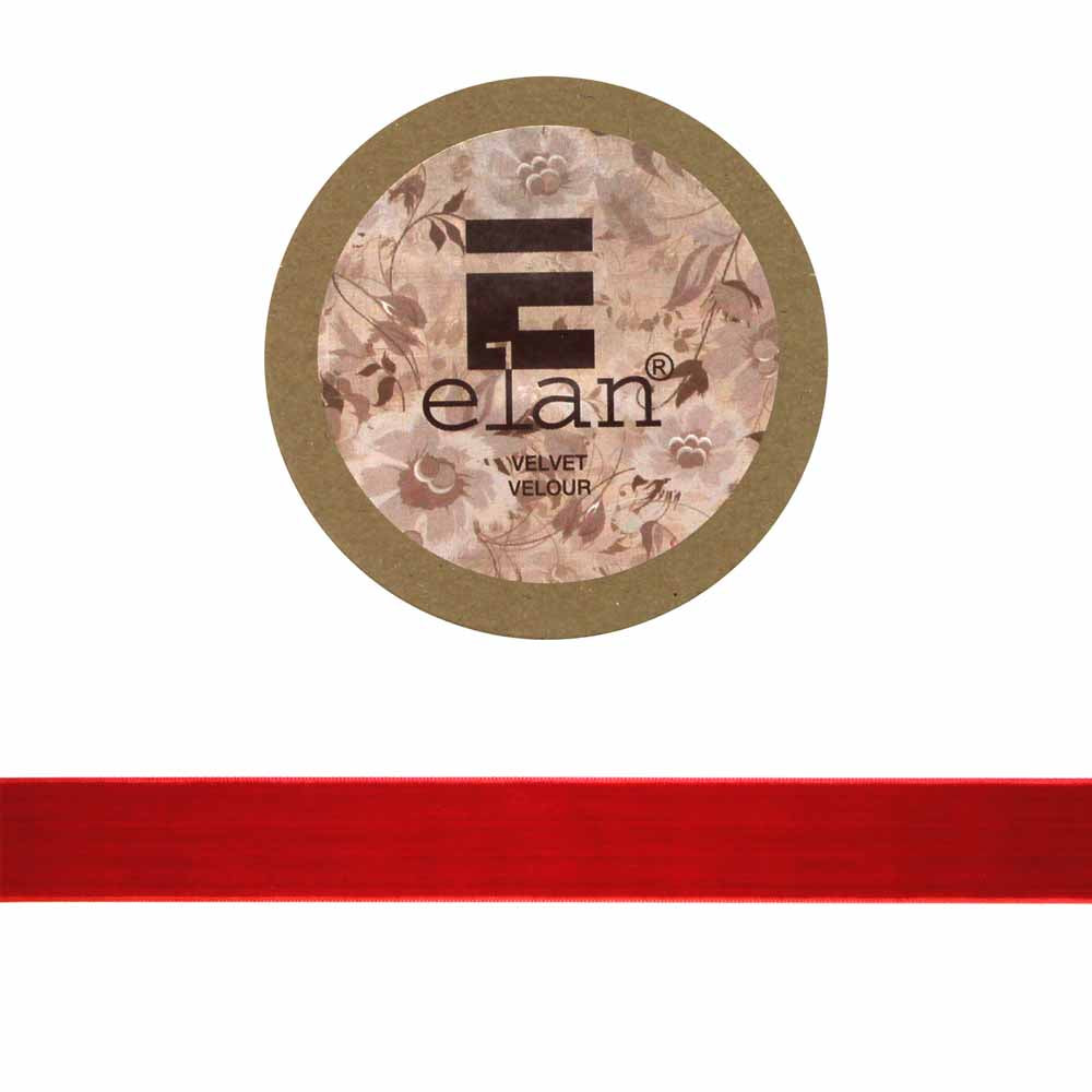 ELAN Velvet Ribbon 25mm x 2m - Red