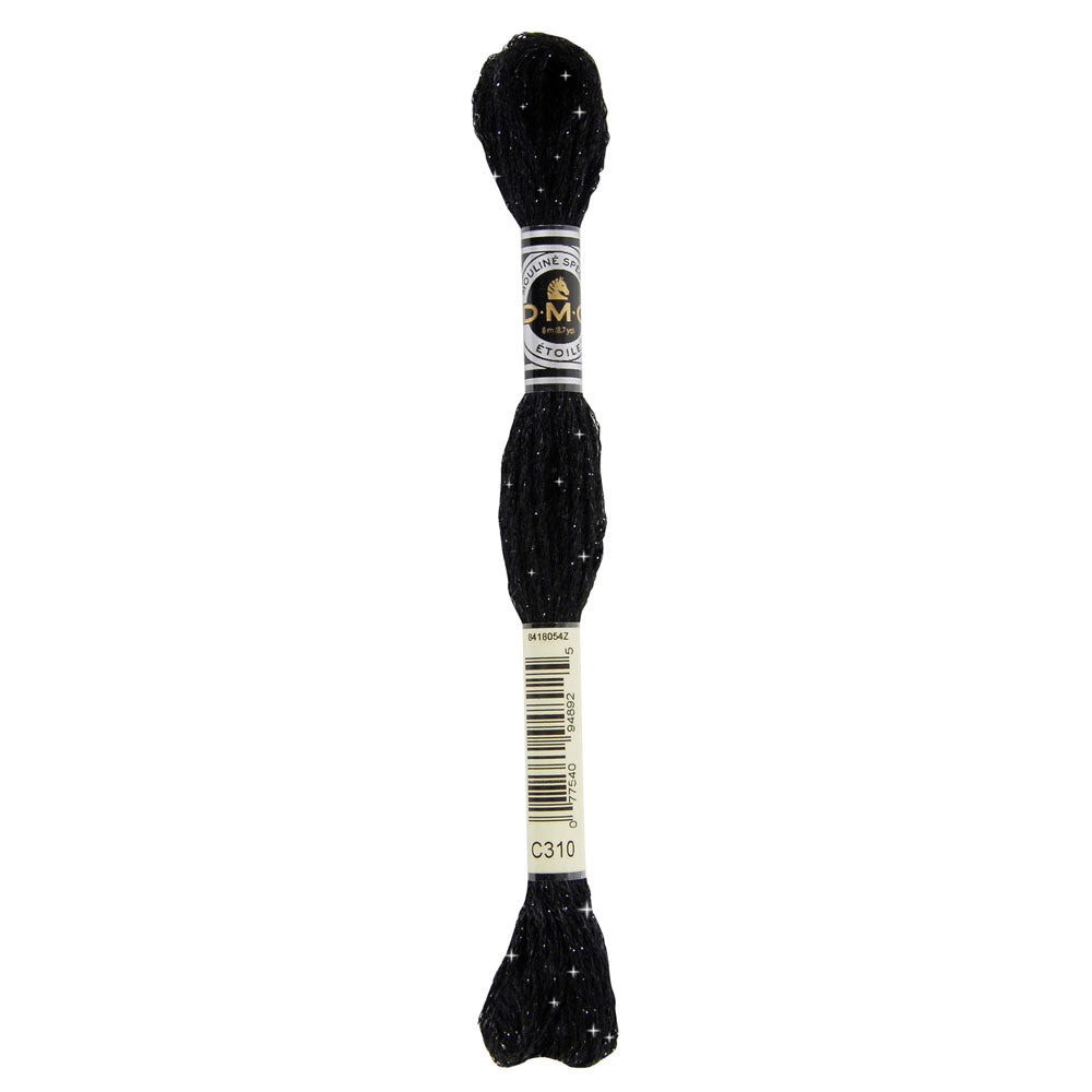 DMC Mouliné Étoile Sparkle Floss 8 m (8.7 yd) Black