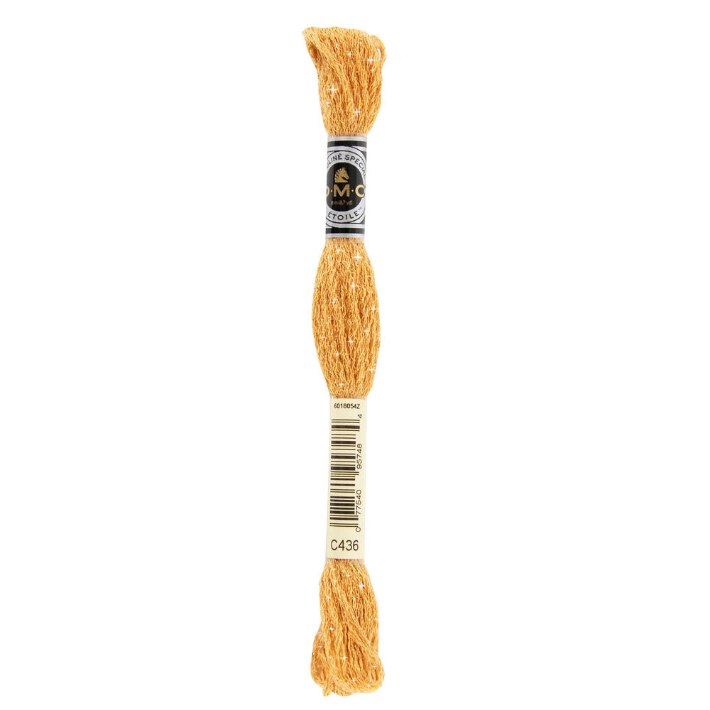 DMC Mouliné Étoile Shimmer Embroidery Floss, 8 m - C436 Tan