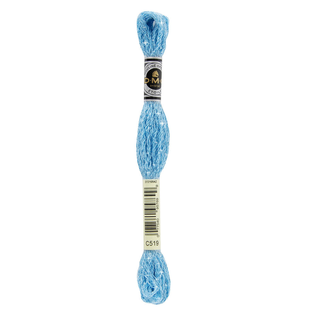 DMC Mouliné Étoile Shimmer Embroidery Floss, 8 m - C519 Sky Blue