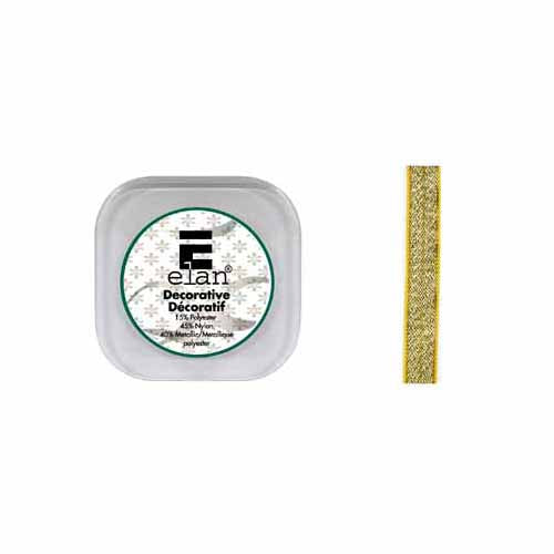 ELAN Decorative Metallic Ribbon 12mm × 5m Gold