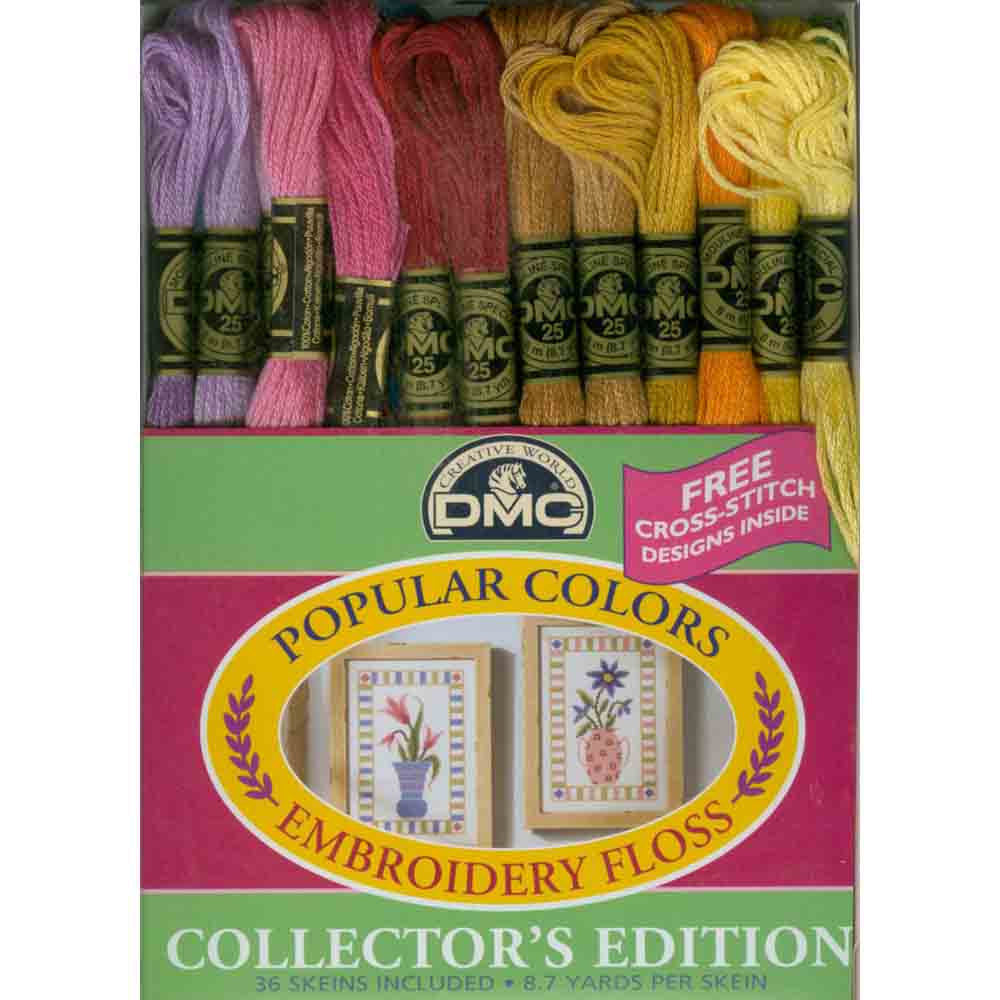 DMC Popular Colours Embroidery Floss Pack, 36 Skeins