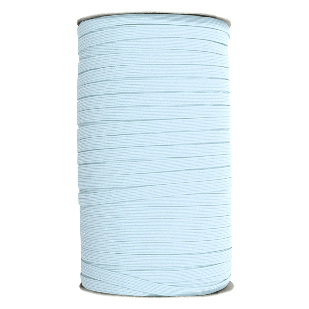 UNIQUE Braided Elastic 6mm (1/4") × 130m Roll - Light Blue
