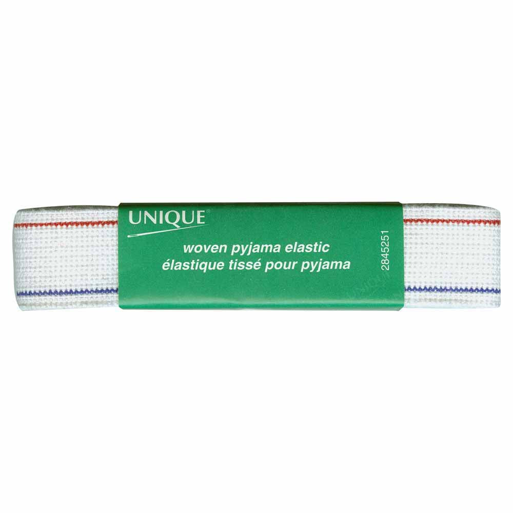 UNIQUE Pyjama Elastic – 25 mm × 0.9 m – White