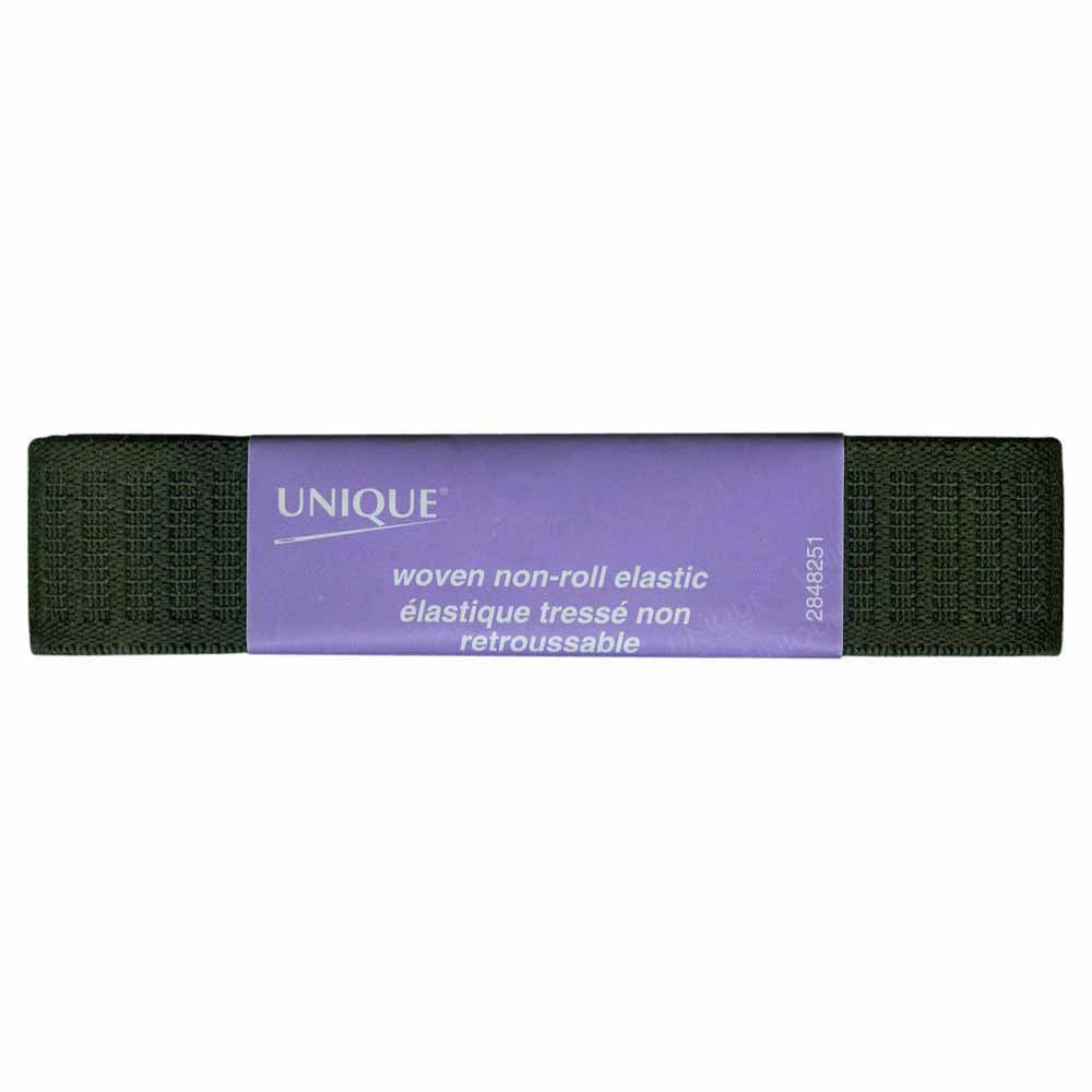 UNIQUE Woven Non‑Roll Elastic – 25 mm × 0.9 m – Black