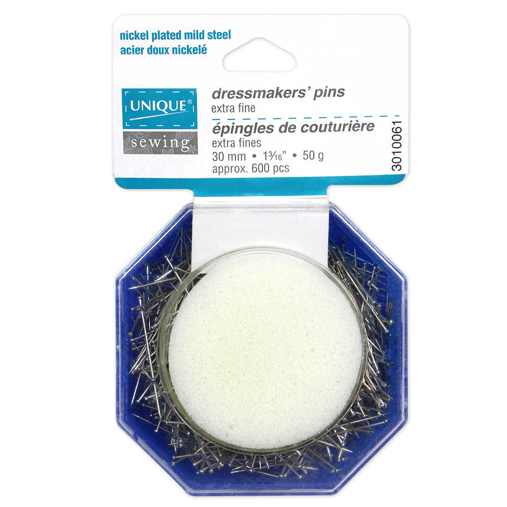 UNIQUE Dressmaker Pins – X‑Fine – 30 mm (1 3/16 in) – 50 g