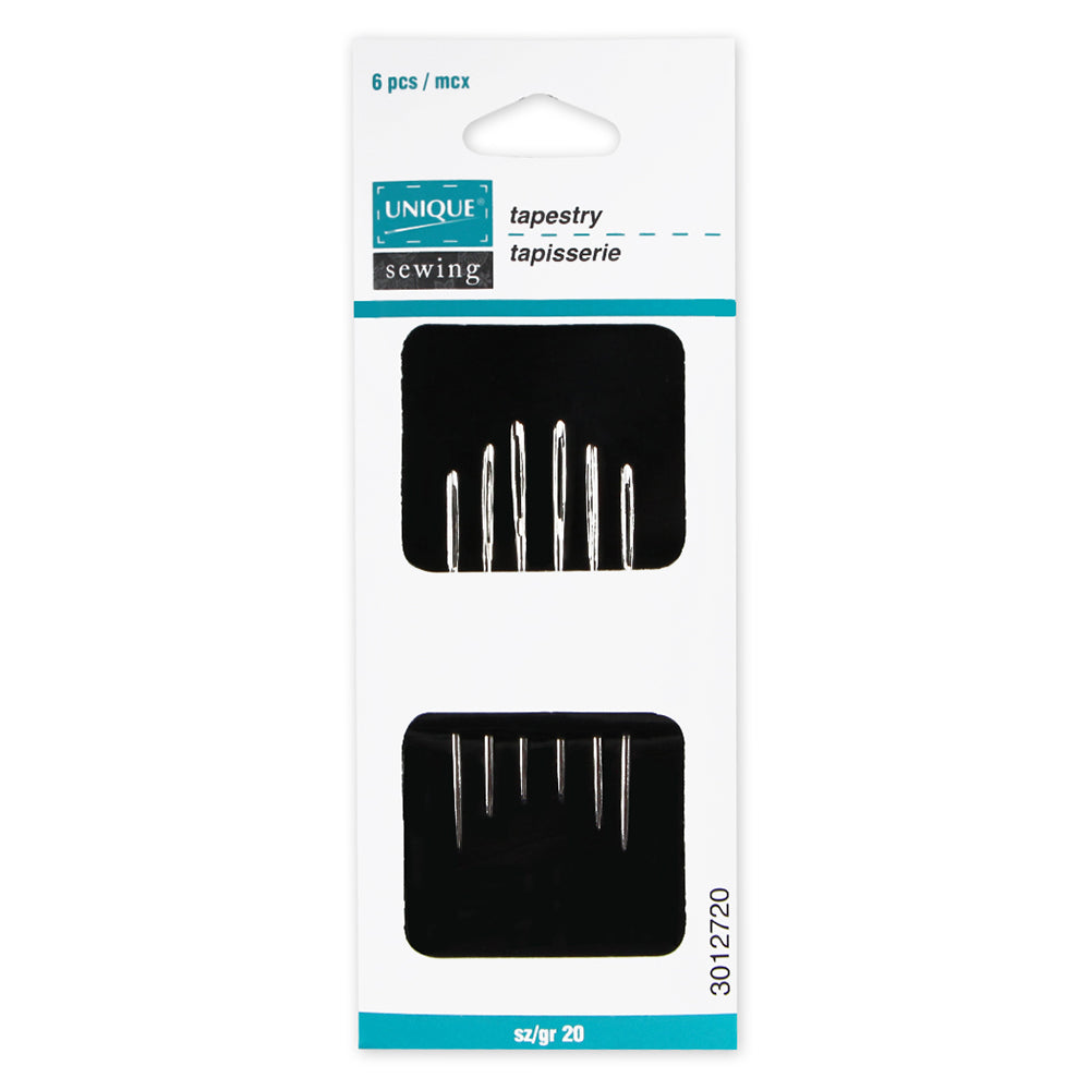 UNIQUE SEWING Tapestry Needles — Size 20, 6 Pack