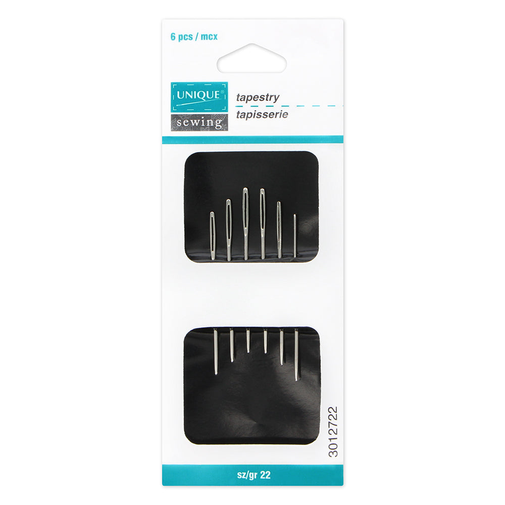 UNIQUE SEWING Tapestry Needles — Size 22, 6 Pack