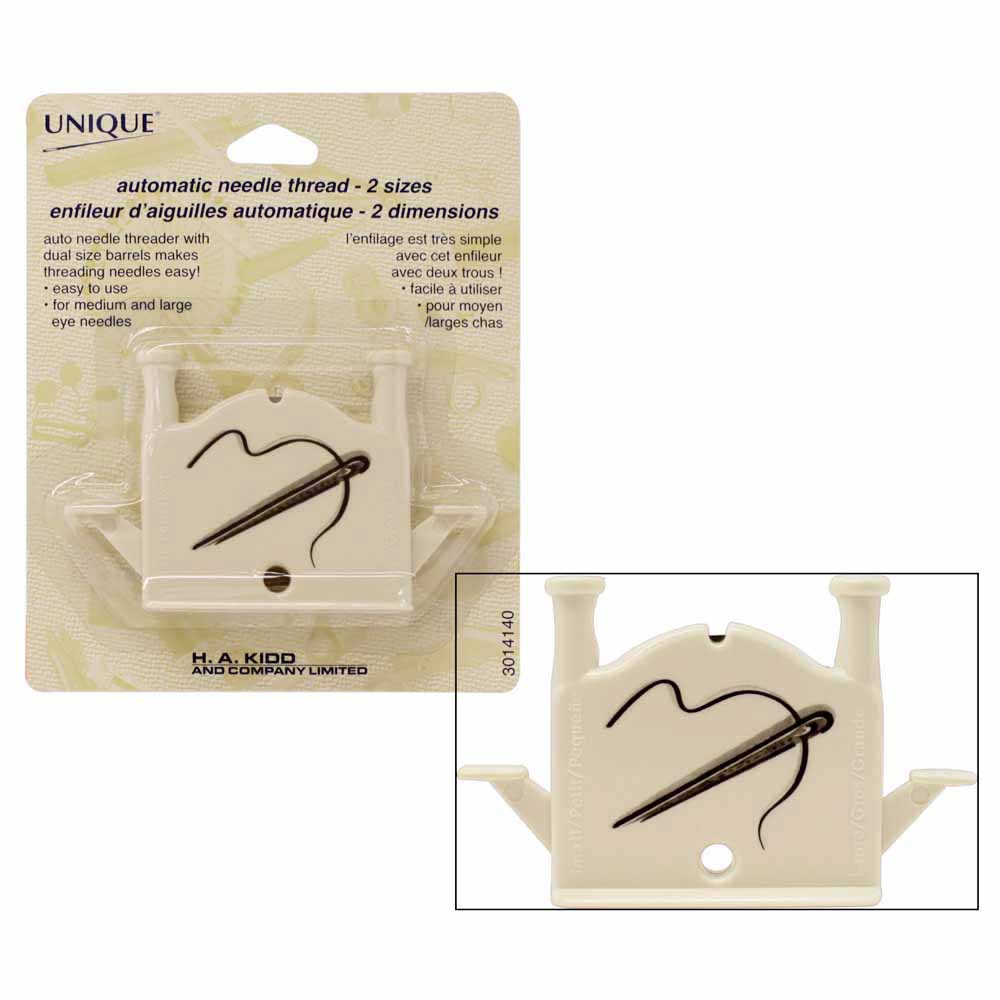 UNIQUE SEWING Automatic Needle Threader — 2 Sizes (Hand Sewing)