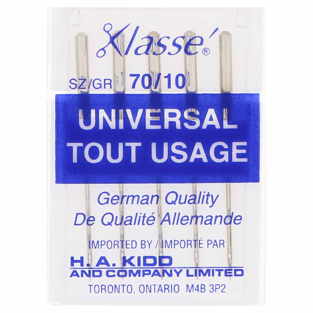 KLASSÉ Universal Sharps Sewing Machine Needles Size 70/10 5 Count