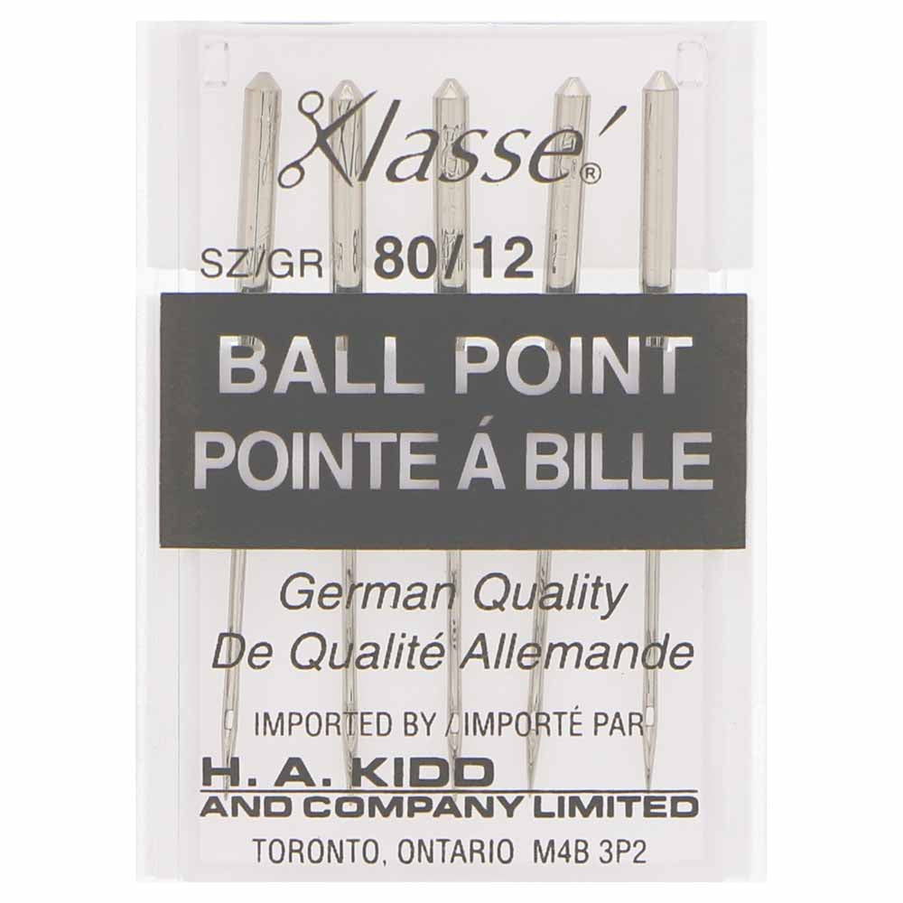 KLASSE Ball Point Needle Cassette Size 80/12 5-Count