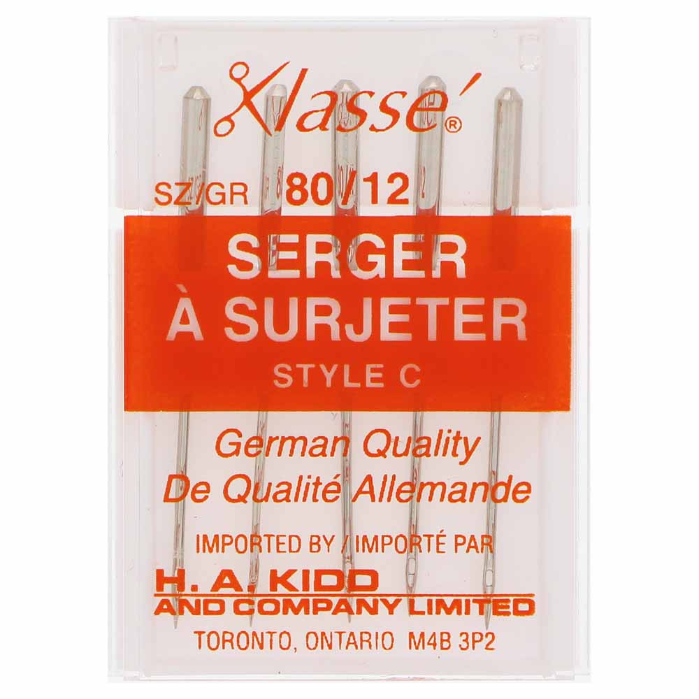 KLASSE Serger Needles Flat Shank 80/12 5-Pack