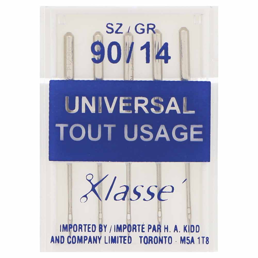 KLASSE Universal Sharps Sewing Machine Needles Sharps 90/14 5-Pack