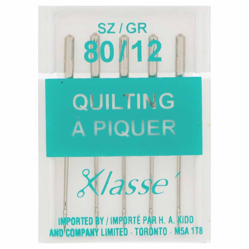 KLASSE Quilting Sewing Machine Needles Quilting 80/12 5-Pack