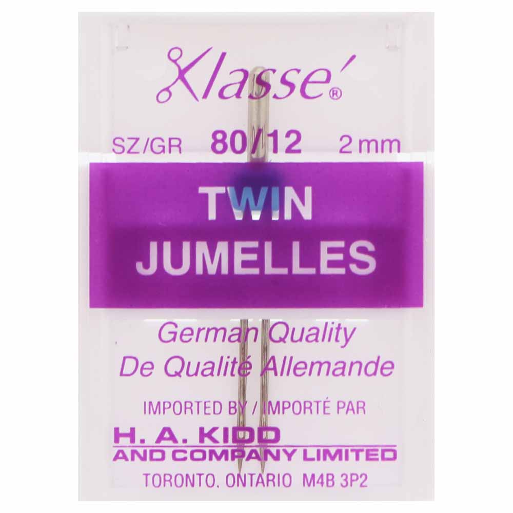 KLASSE Twin Machine Needle 80/12 2.0mm 1 Pack