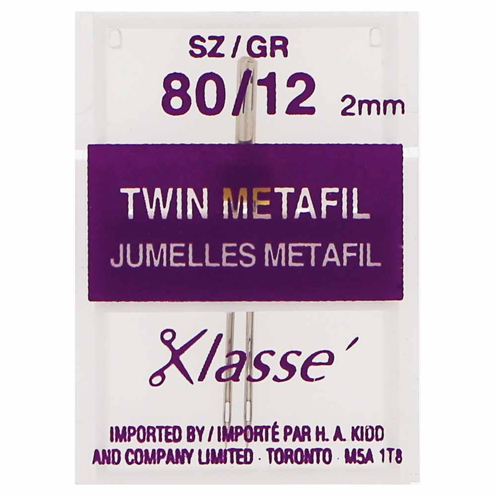 KLASSE Twin Machine Needle Metallic 80/12 2.0mm 1 Pack