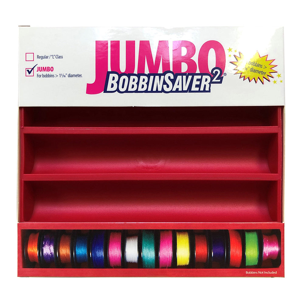 GRABBIT Jumbo BobbinSaver2 Bobbin Holder Holds 70+ Jumbo Bobbins Red Square
