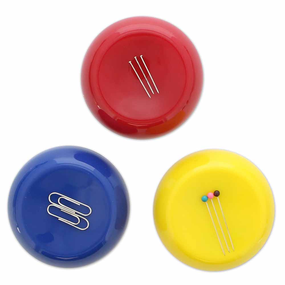 GRABBIT Mini Magnetic Pincushions 3-Pack 3 In Assorted Colours