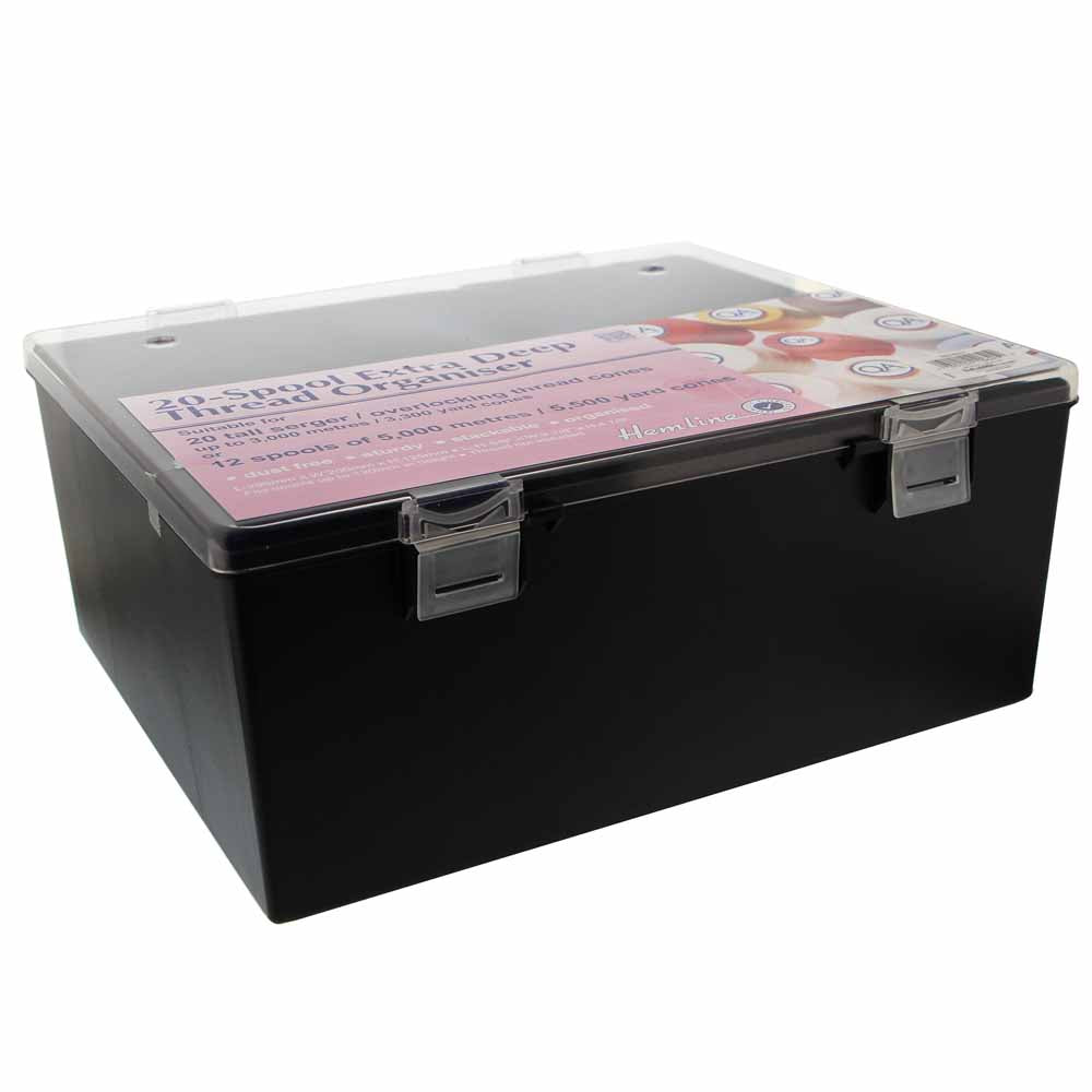 HEMLINE Thread Storage Box Holds 20 Large Spools Or Cones 29.5 x 25 x 12.5 cm
