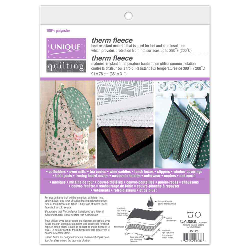 UNIQUE QUILTING Therm Fleece - Heat-Resistant Fleece - 91 x 78 cm (36" x 31")