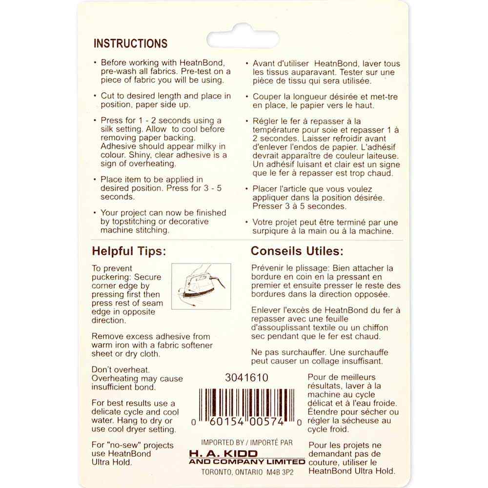 HEATNBOND Lite Sewable Iron-On Adhesive Tape 10 mm × 13.7 m