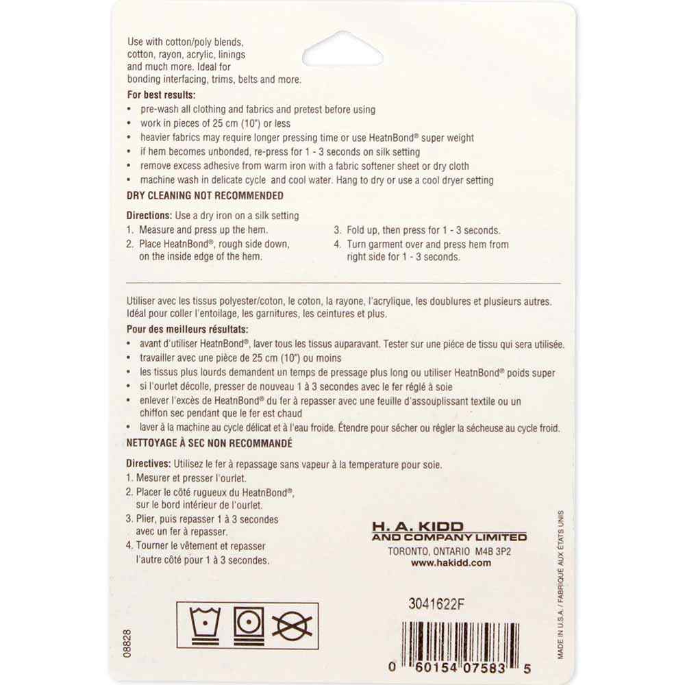HEATNBOND Hem Regular Weight Iron-On Tape 9.5 mm × 9.1 m
