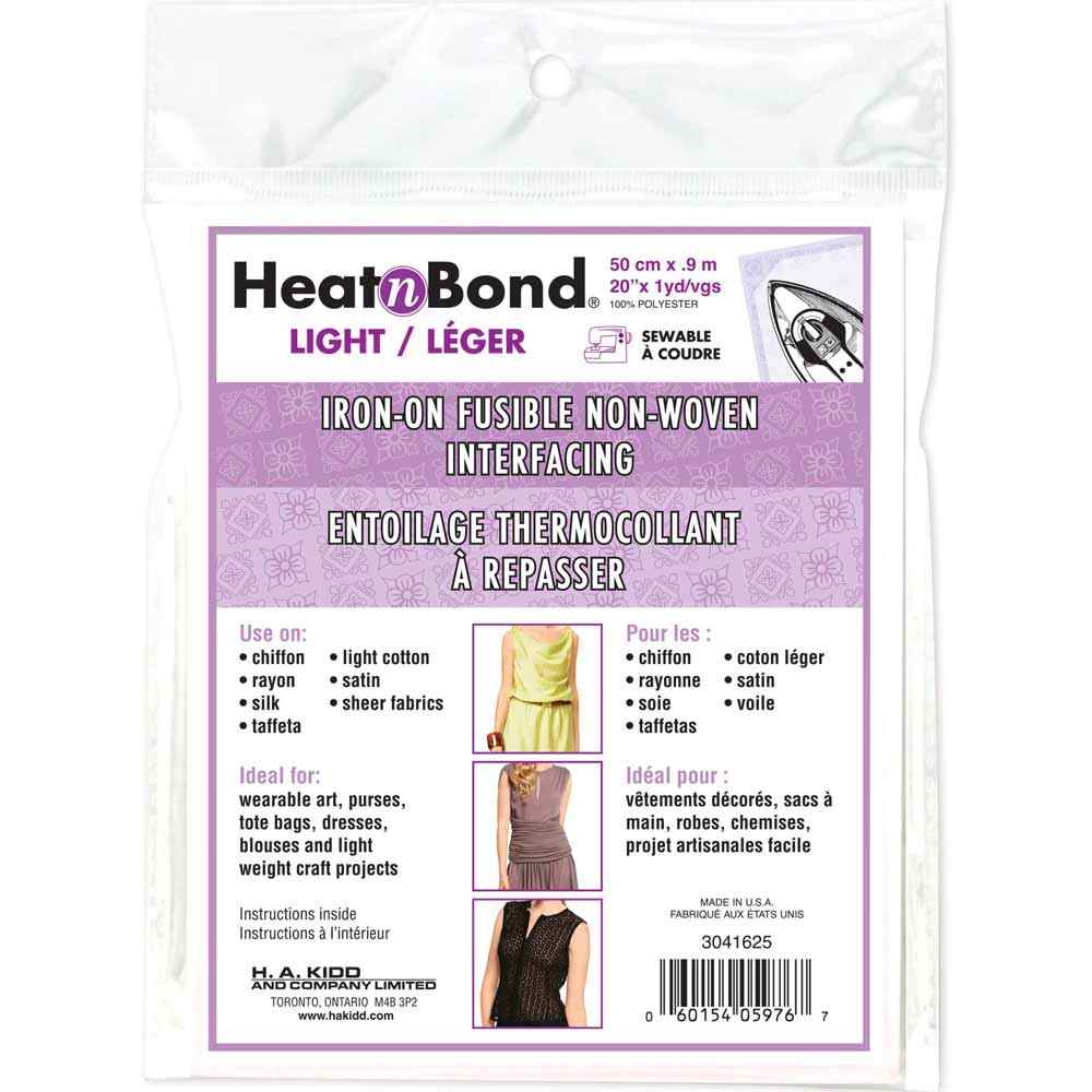 HEATNBOND Light Weight Non-Woven Fusible Interfacing 20 in × 1 yd