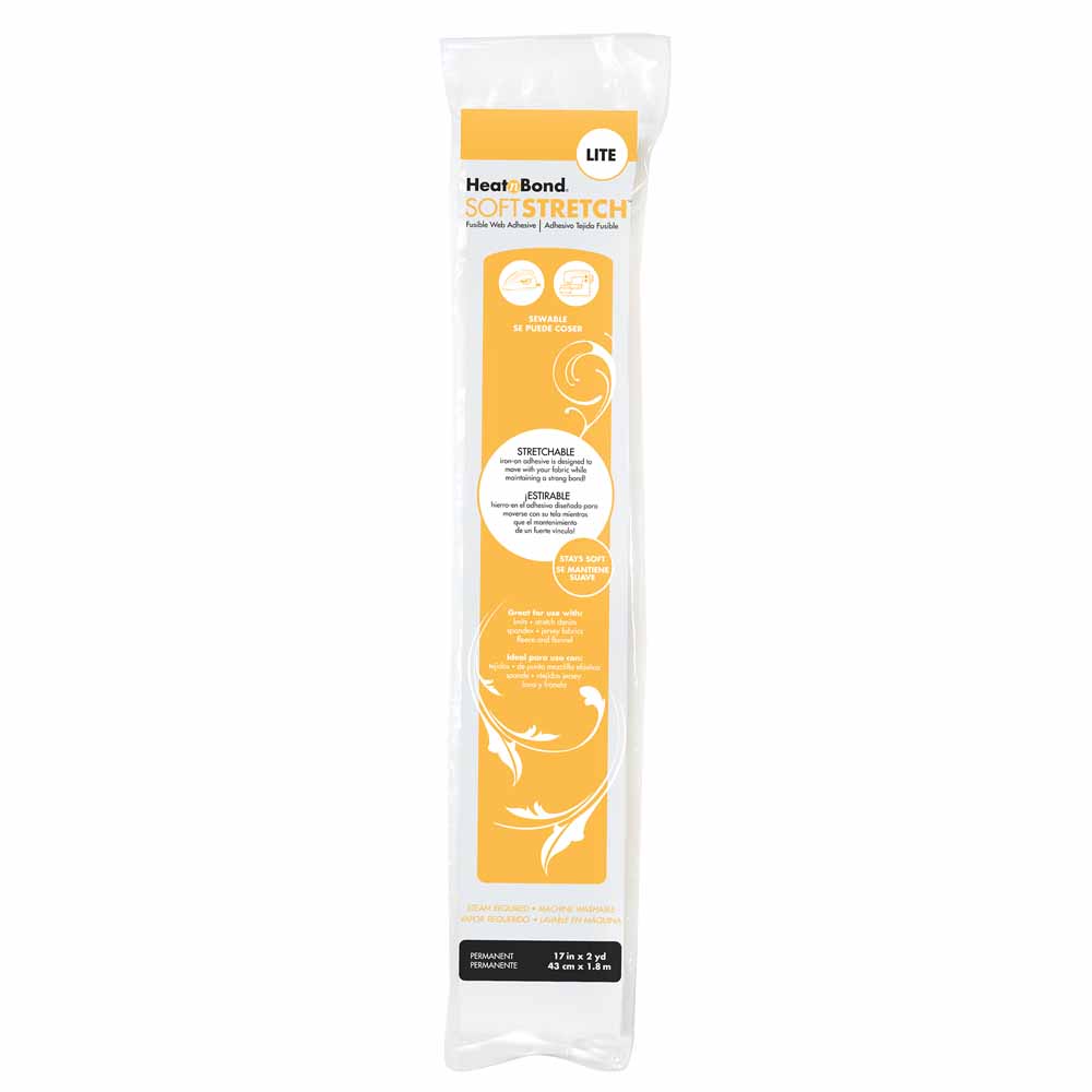 HEATNBOND Soft Stretch Lite Sewable Iron-On Adhesive Roll 17 in × 2 yd