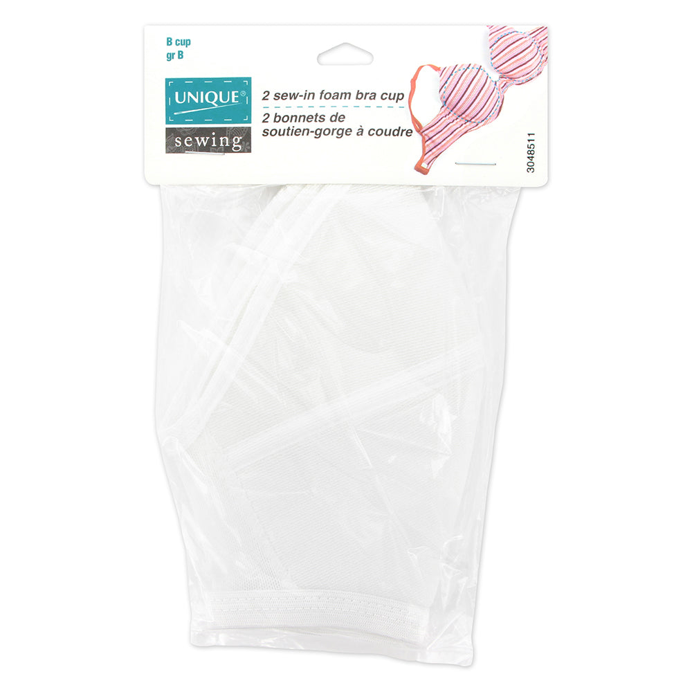 UNIQUE Foam Bra Cups – Size B – 2 Pack