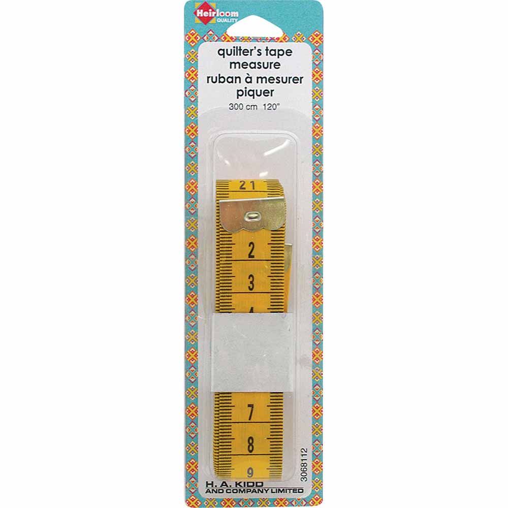 HEIRLOOM Quilters’ Tape Measure – Extra Long 300 cm / 120”