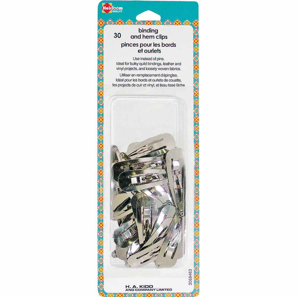 HEIRLOOM Binding & Hem Clips – Nickel‑Plated Steel