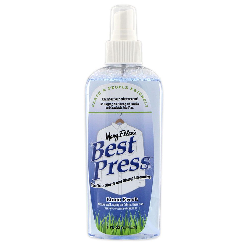 BEST PRESS Starch Alternative Spray – Linen Fresh, 177 mL (6 oz)