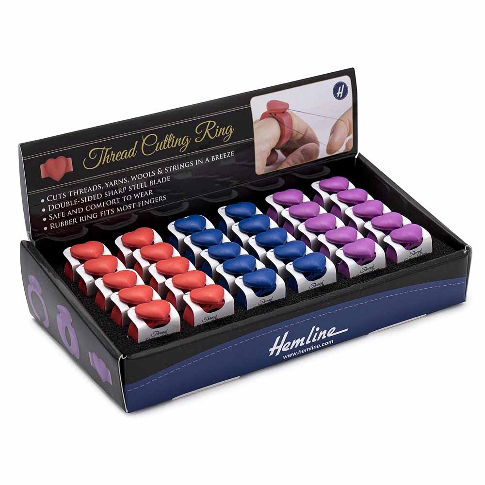 HEMLINE Thread Cutting Rings Display – 30 Pcs