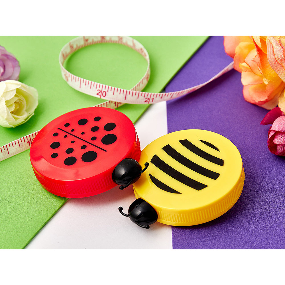 SEW TASTY Bee & Ladybug Tape Measures 150cm/60in 20-Pc Display