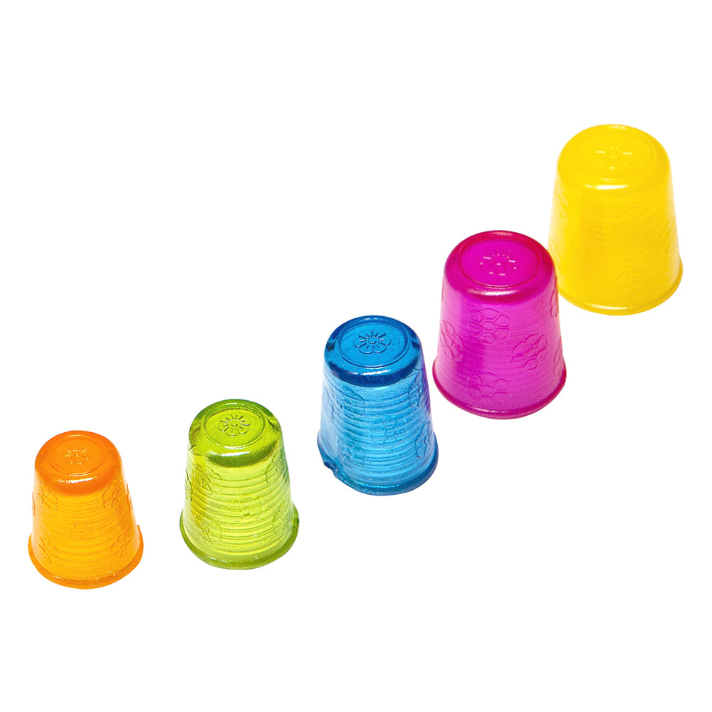 SEW TASTY Stitchers' Rubber Thimbles Sizes 14–18 100-Pc Display Jar