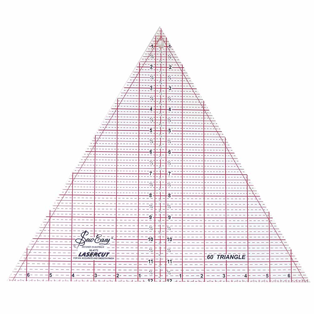 SEW EASY 60° Triangle Ruler 12 x 13 7/8 in