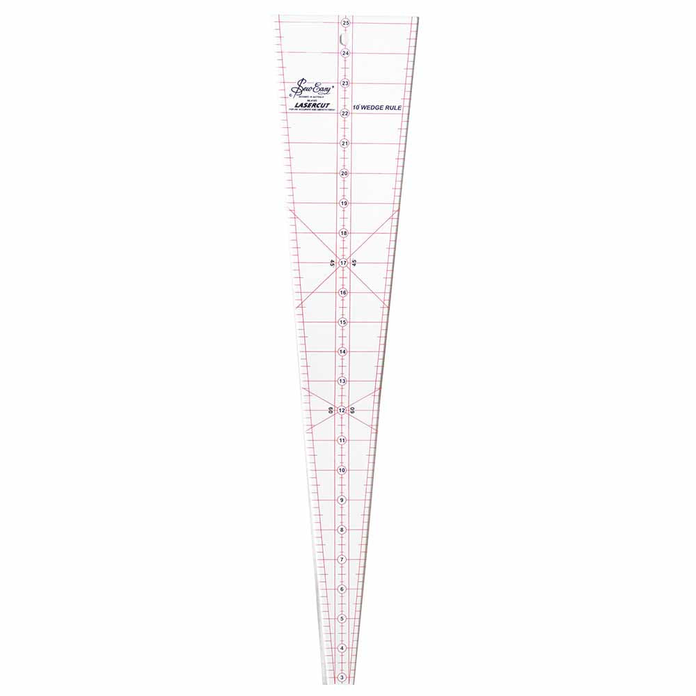 Sew Easy Wedge 10° Ruler Quilting 25" X 4" (63.5 X 10.2 Cm)