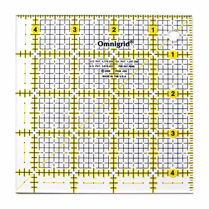 OMNIGRID Square Grid Square Ruler 4½" × 4½"