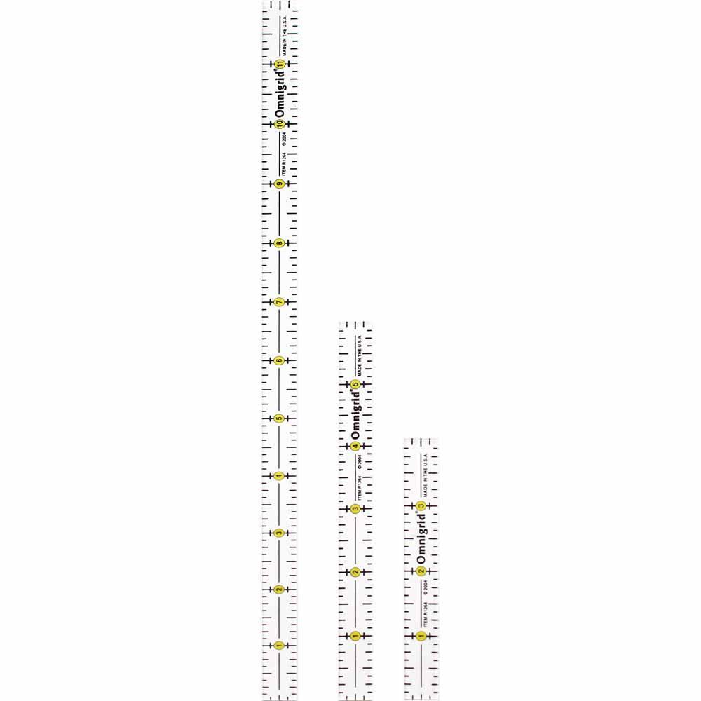 OMNIGRID Marking Ruler Trio Set 3-Pack (4 in, 6 in, 12 in)