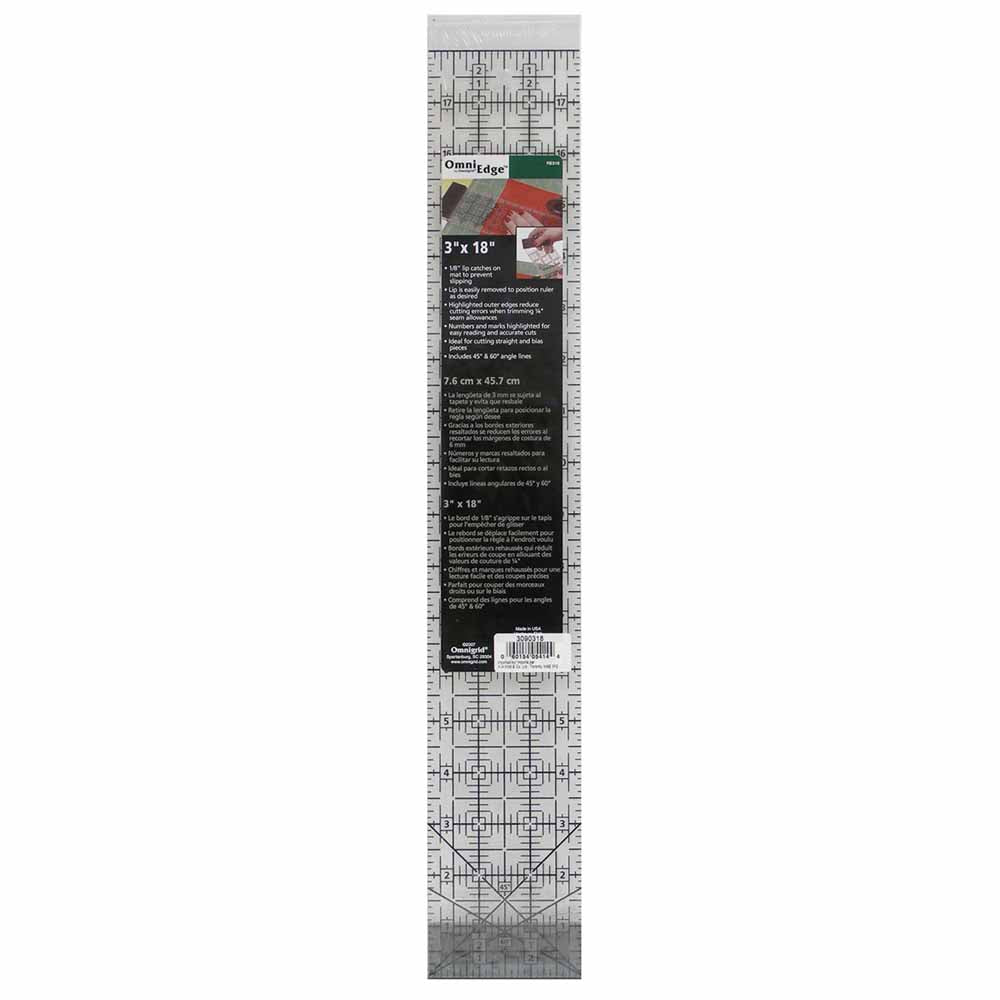 OMNIGRID OmniEdge Ruler With Removable Lip 3 in x 18 in