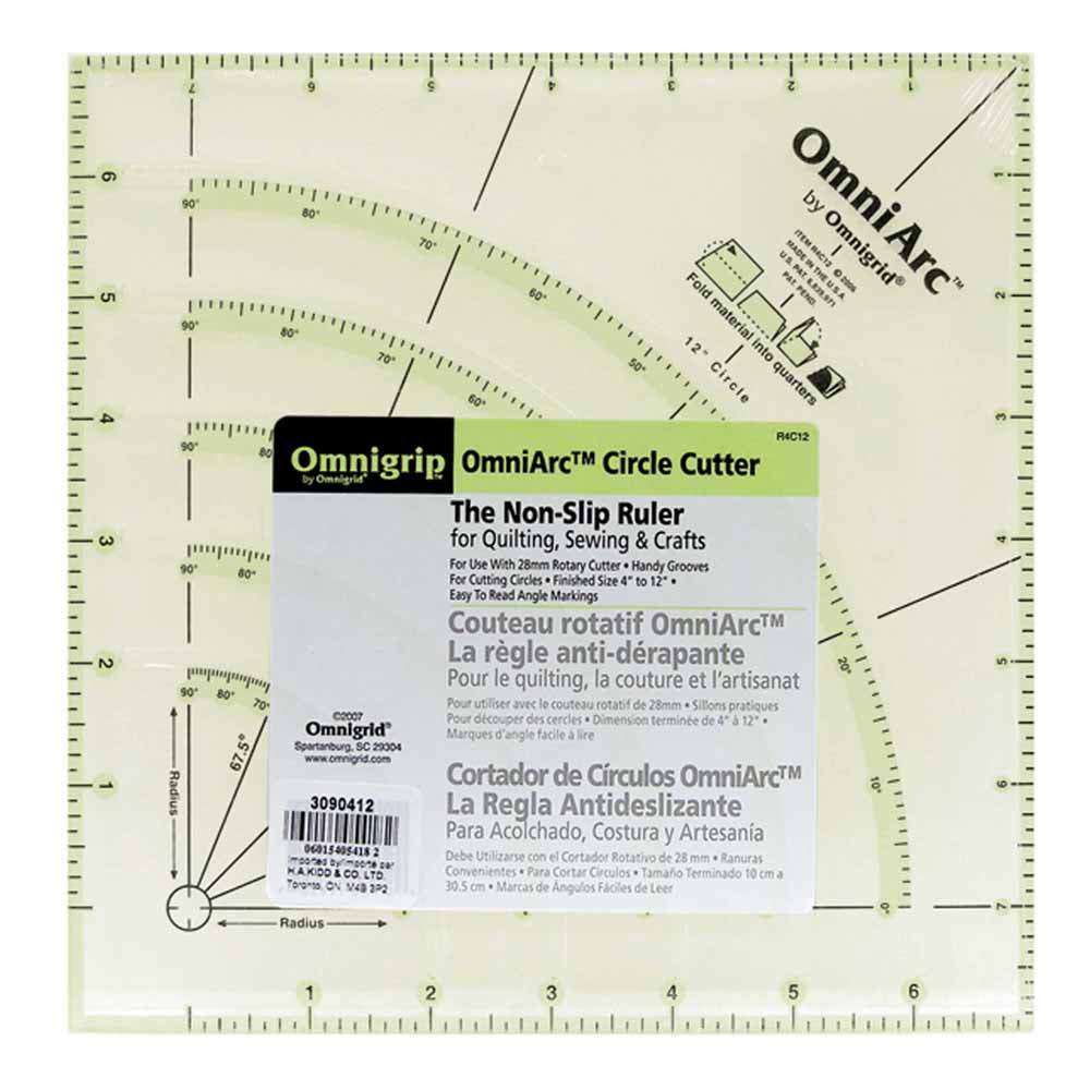 OMNIGRID OmniArc Circle Cutter Ruler For 4–12 in Circles