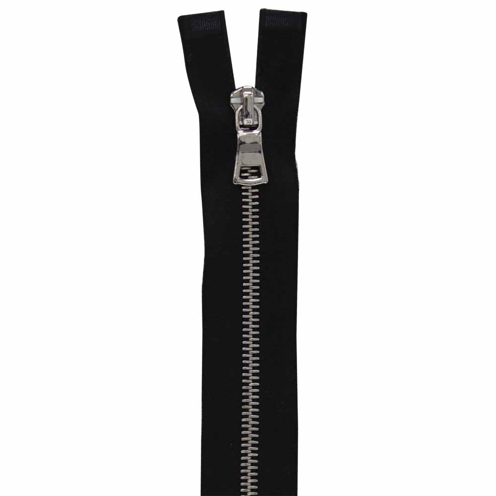 VIZZY One-Way Separating Zipper #5 Metal 50 cm (20 in) Black