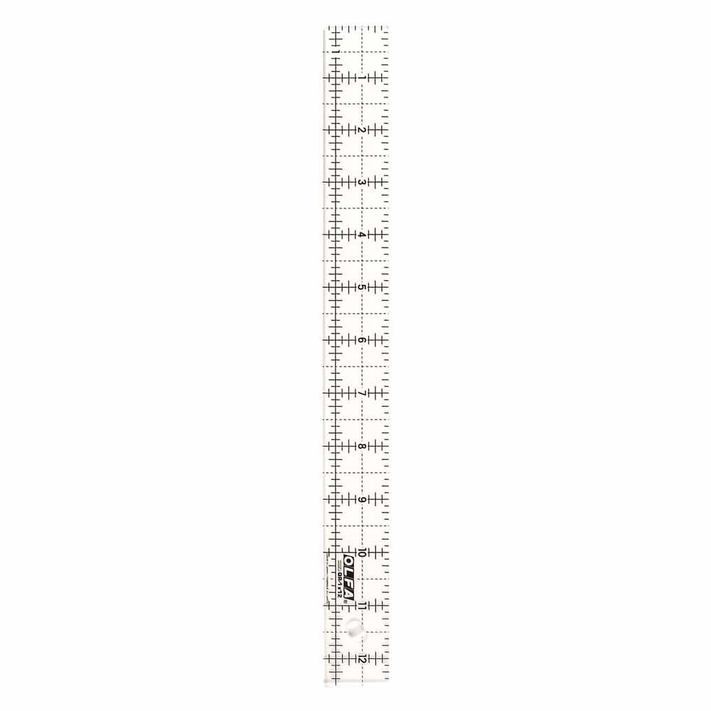 OLFA Frosted Acrylic Ruler 1 1/4 in × 12 1/2 in