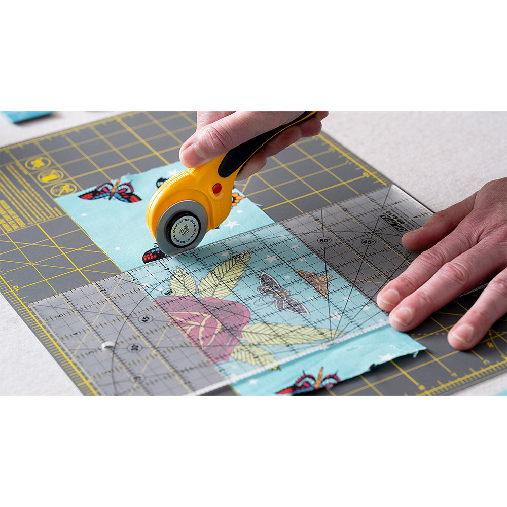 OLFA Double-Sided Self-Healing Rotary Mat 12 in × 18 in, Grey