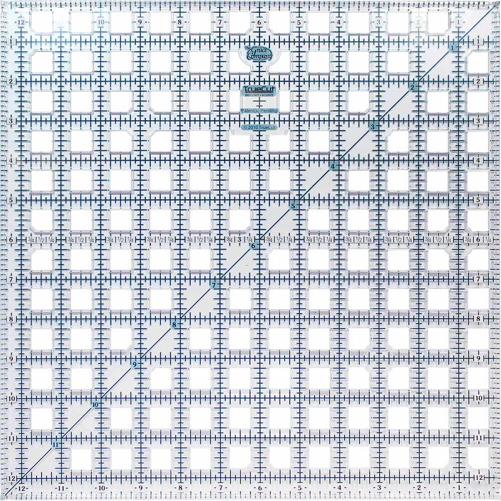 TRUECUT Square Quilting Ruler Ruler Track 12.5 x 12.5 in