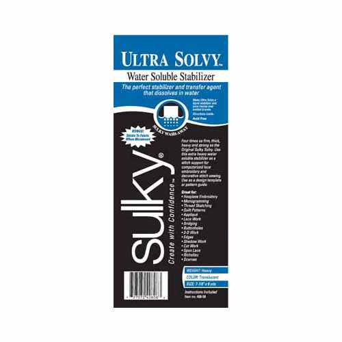 SULKY Ultra Solvy Water-Soluble Stabilizer 7⅞ in × 8 yd Translucent Roll